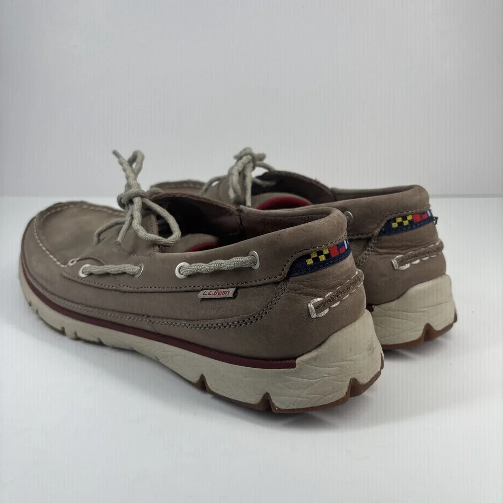 L.L.Bean Portlander Free Flex Men's US 10M Ledge Red Boat‎ Shoes Casual Slip-On